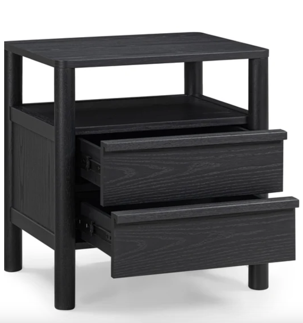 Tyra Black Ash Nightstand - image 3