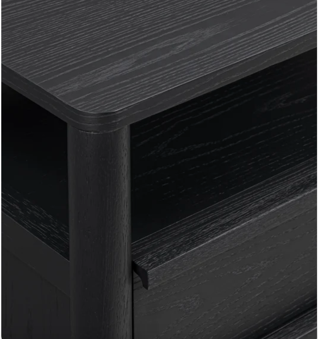Tyra Black Ash Nightstand - image 5