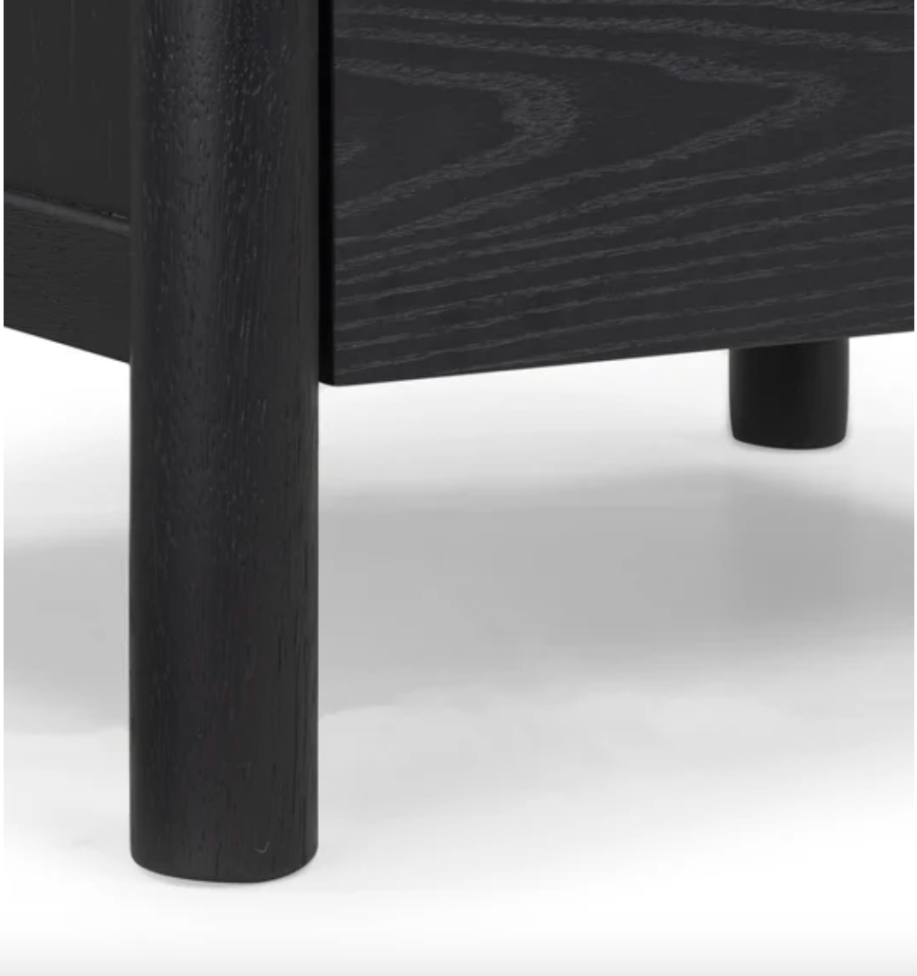 Tyra Black Ash Nightstand - image 6