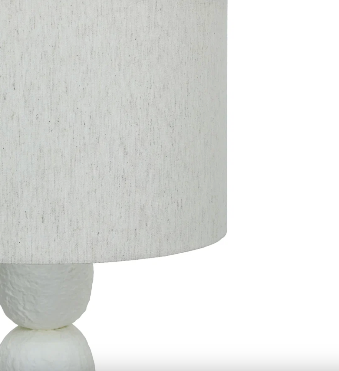Pebble Cream Papier Mache Floor Lamp - image 4
