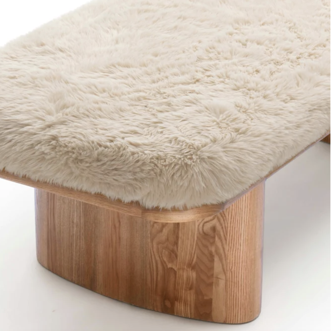 Ollie Upholstered Bench Faux Shearling - image 4