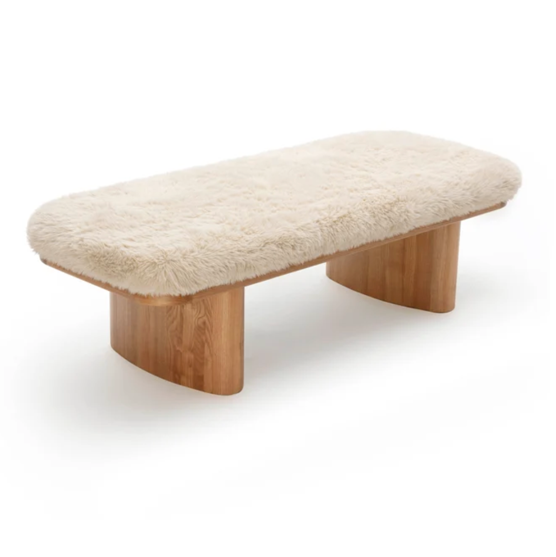 Ollie Upholstered Bench Faux Shearling - image 5