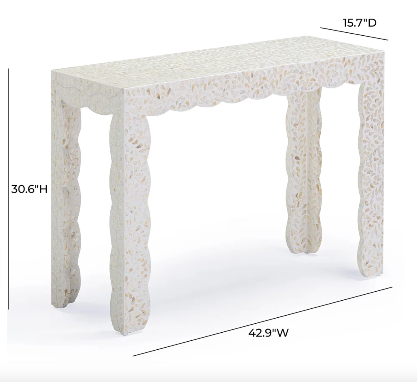 Piara Natural Shell Console Table - image 3