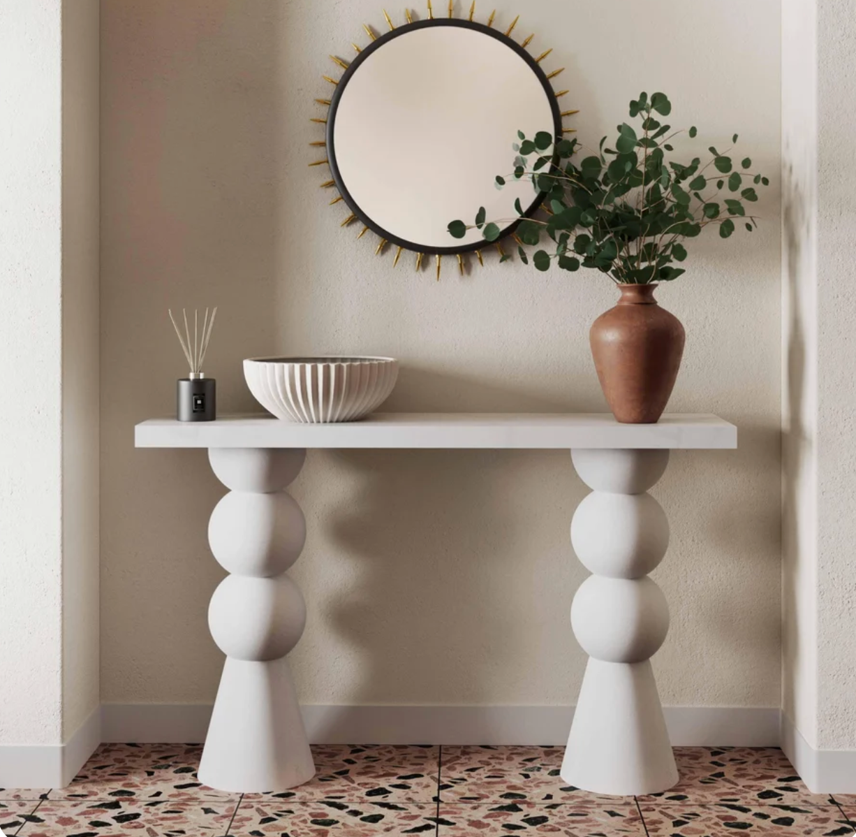 Lupita White Console Table - image 2