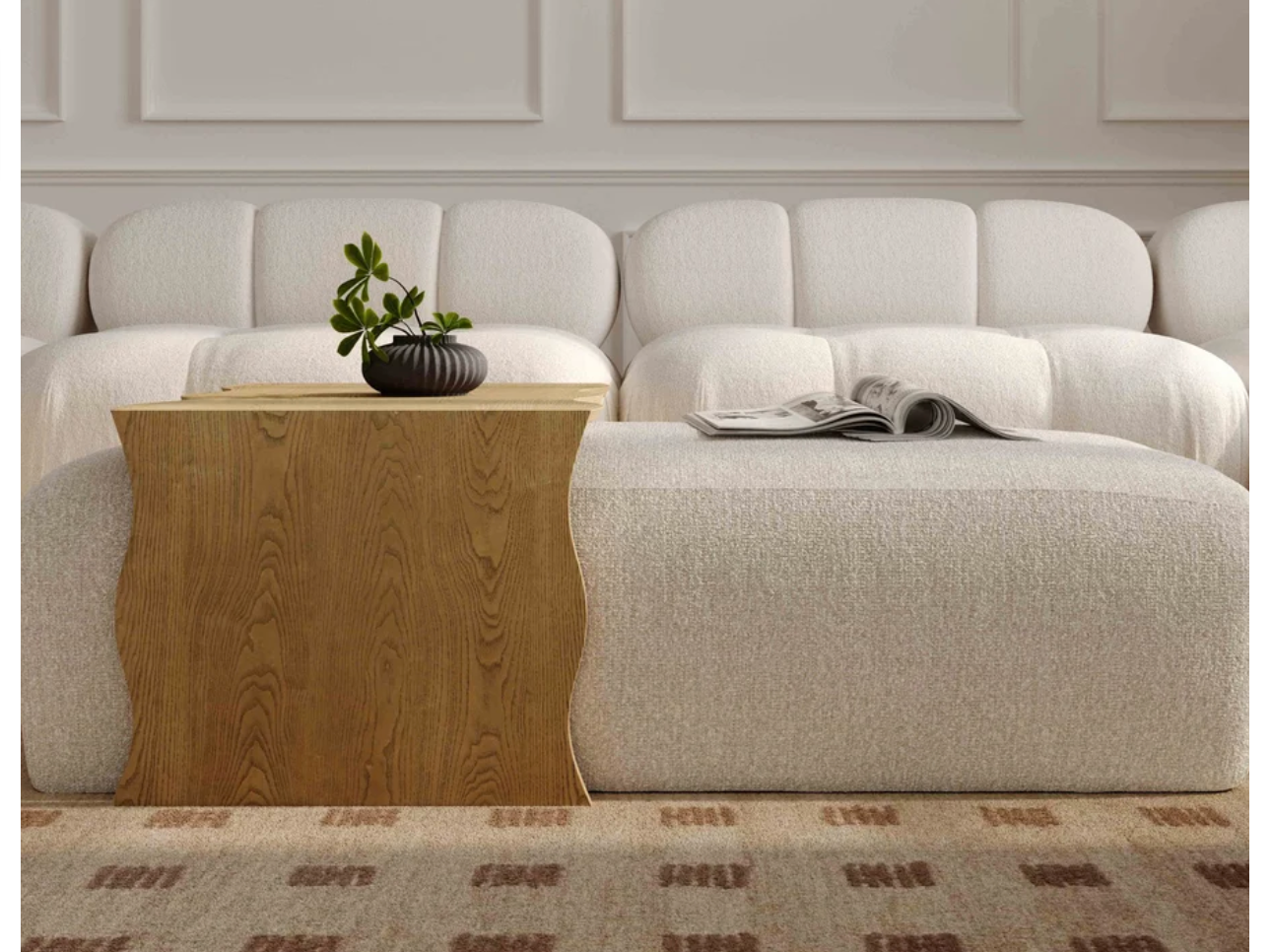 Spencer Performance Basketweave Ottoman with Bridge Table - image 2