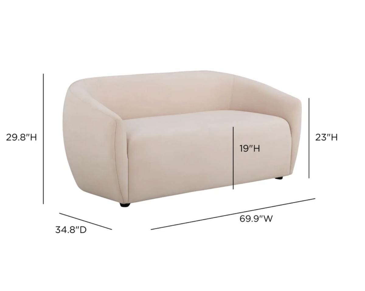 Jordan Performance Velvet Loveseat - image 7