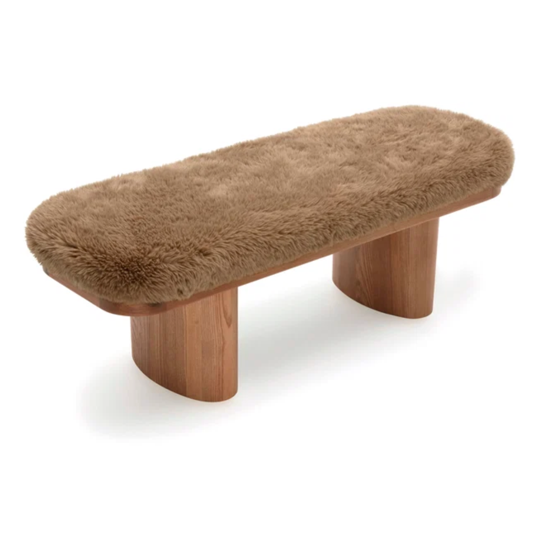 Ollie Upholstered Bench Faux Shearling - image 7