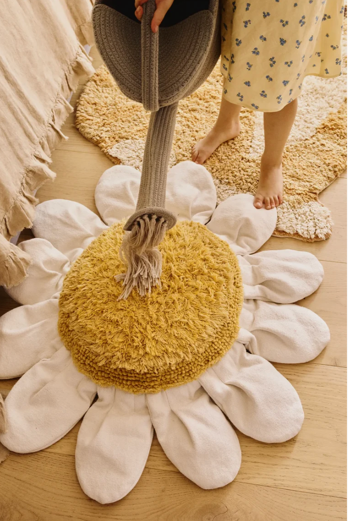 White Daisy Floor Cushion - image 7