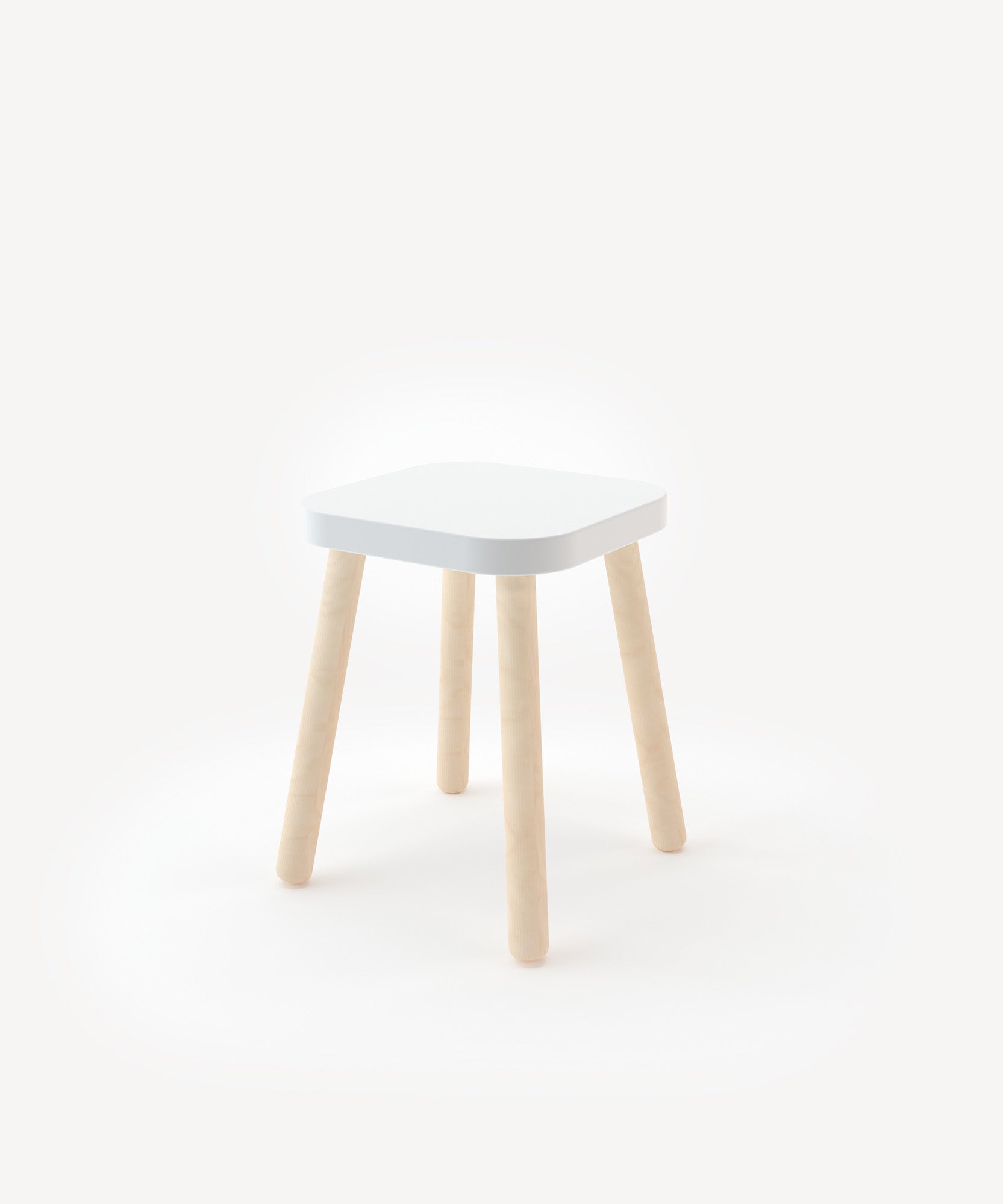 Square Birch Stool - image 3