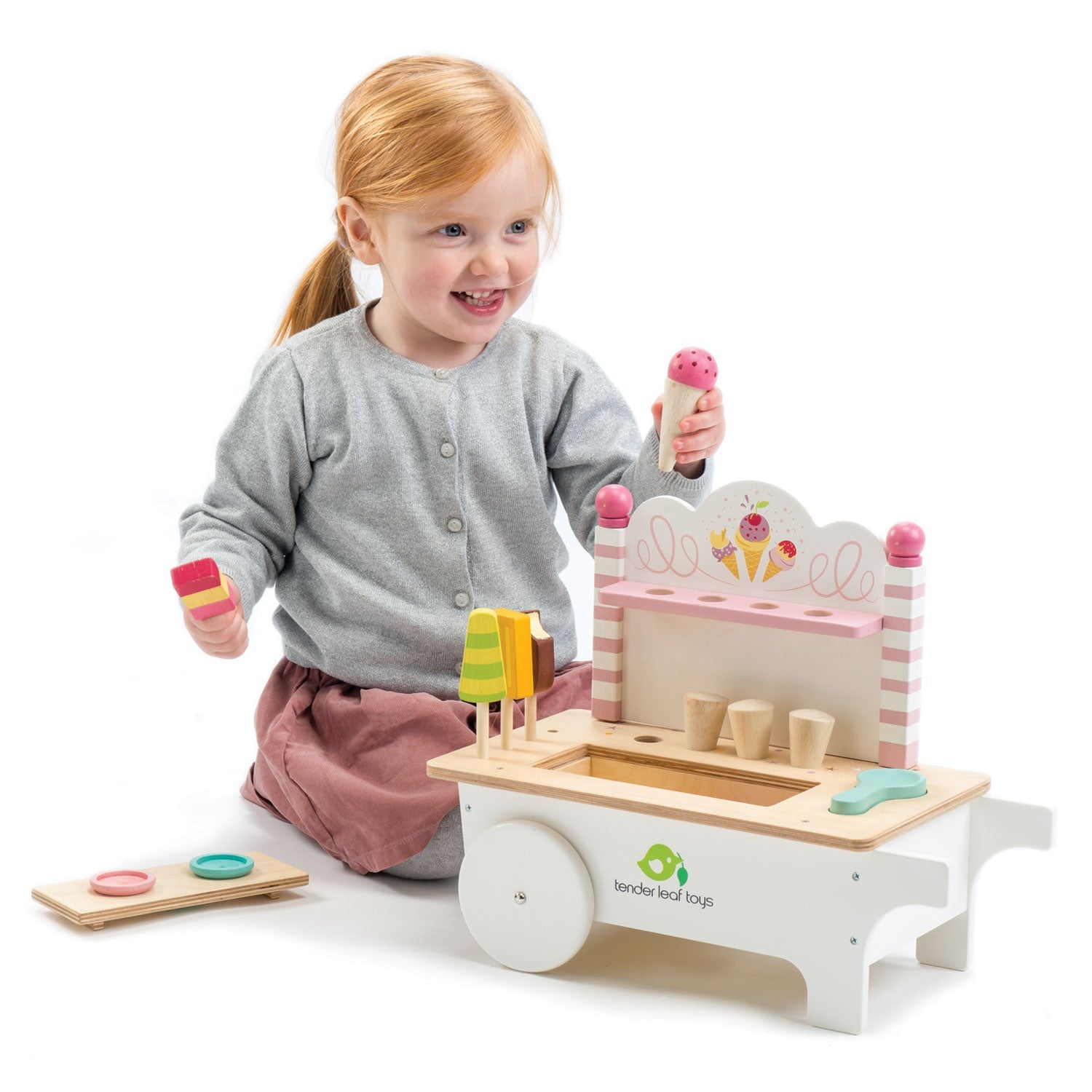Wooden Mini Ice Cream Cart - image 3