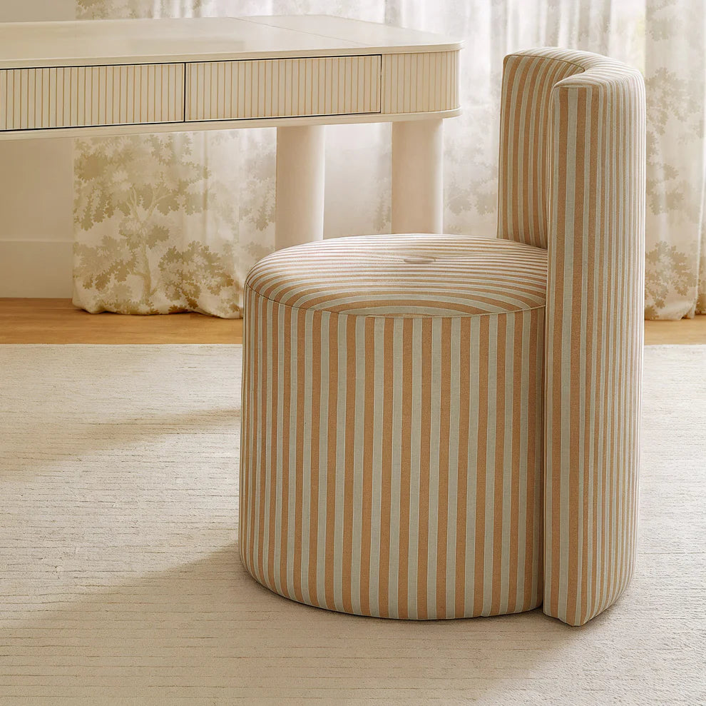 Alyssa Linen Rolling Desk Chair - image 4