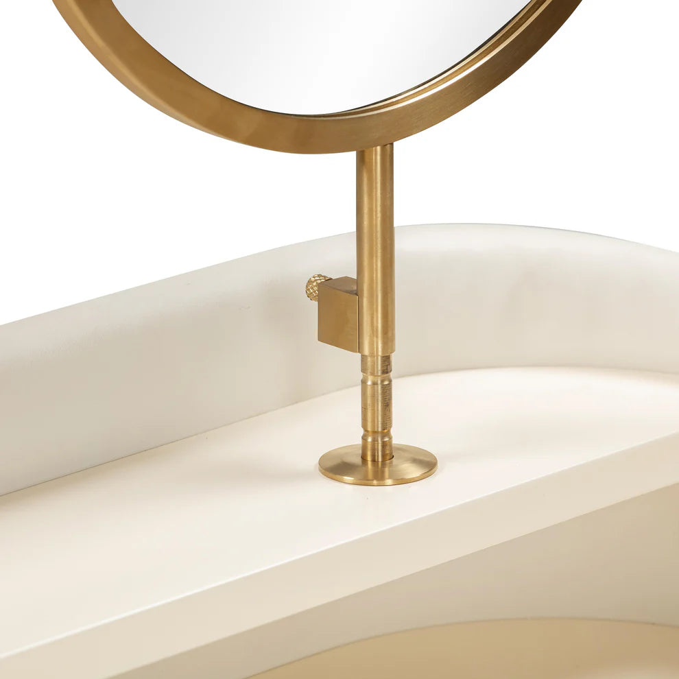 Penelope Vegan Leather Vanity Desk - White - image 4
