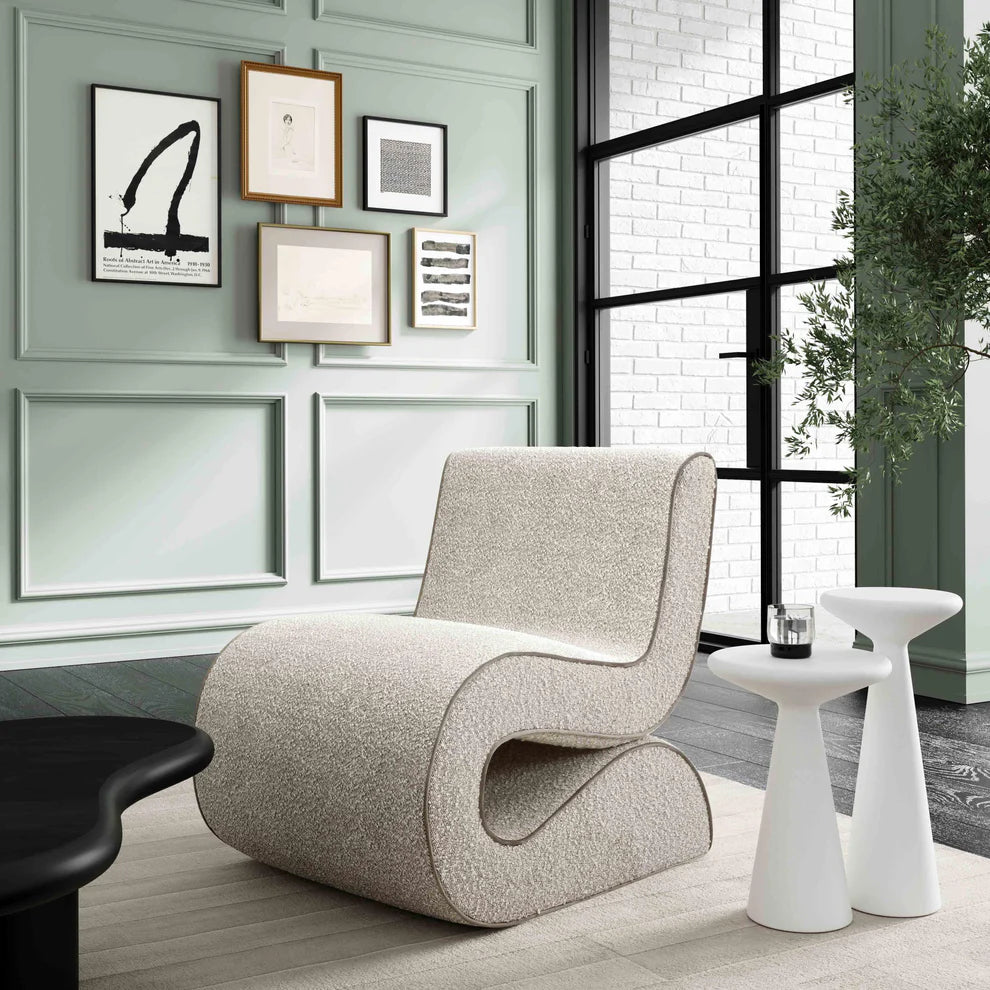 Senna Boucle Accent Chair - Gray - image 2