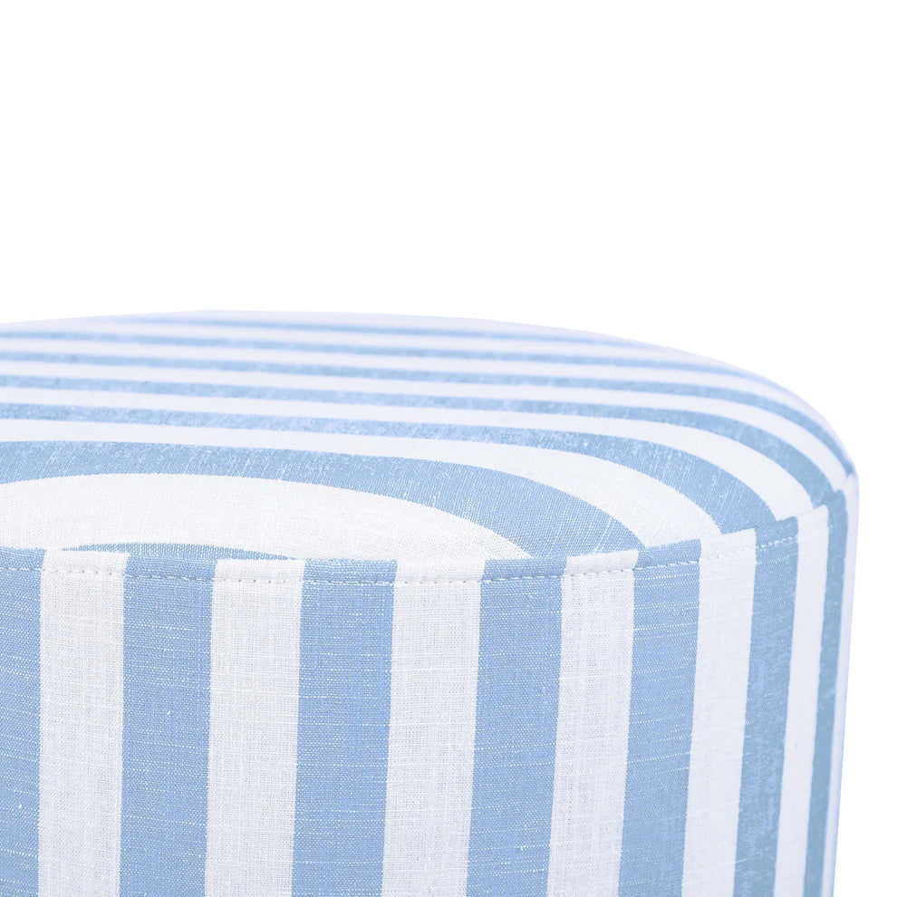 Dex Striped Linen Ottoman - image 4