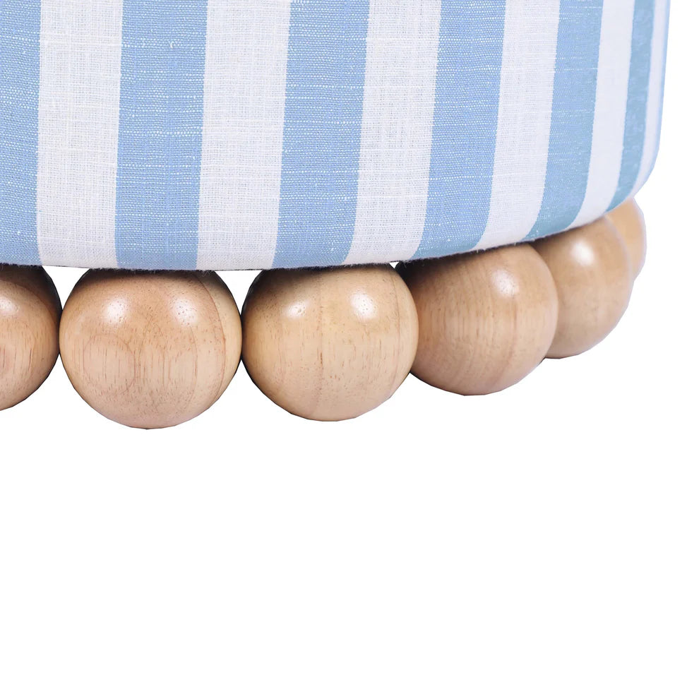 Dex Striped Linen Ottoman - image 5