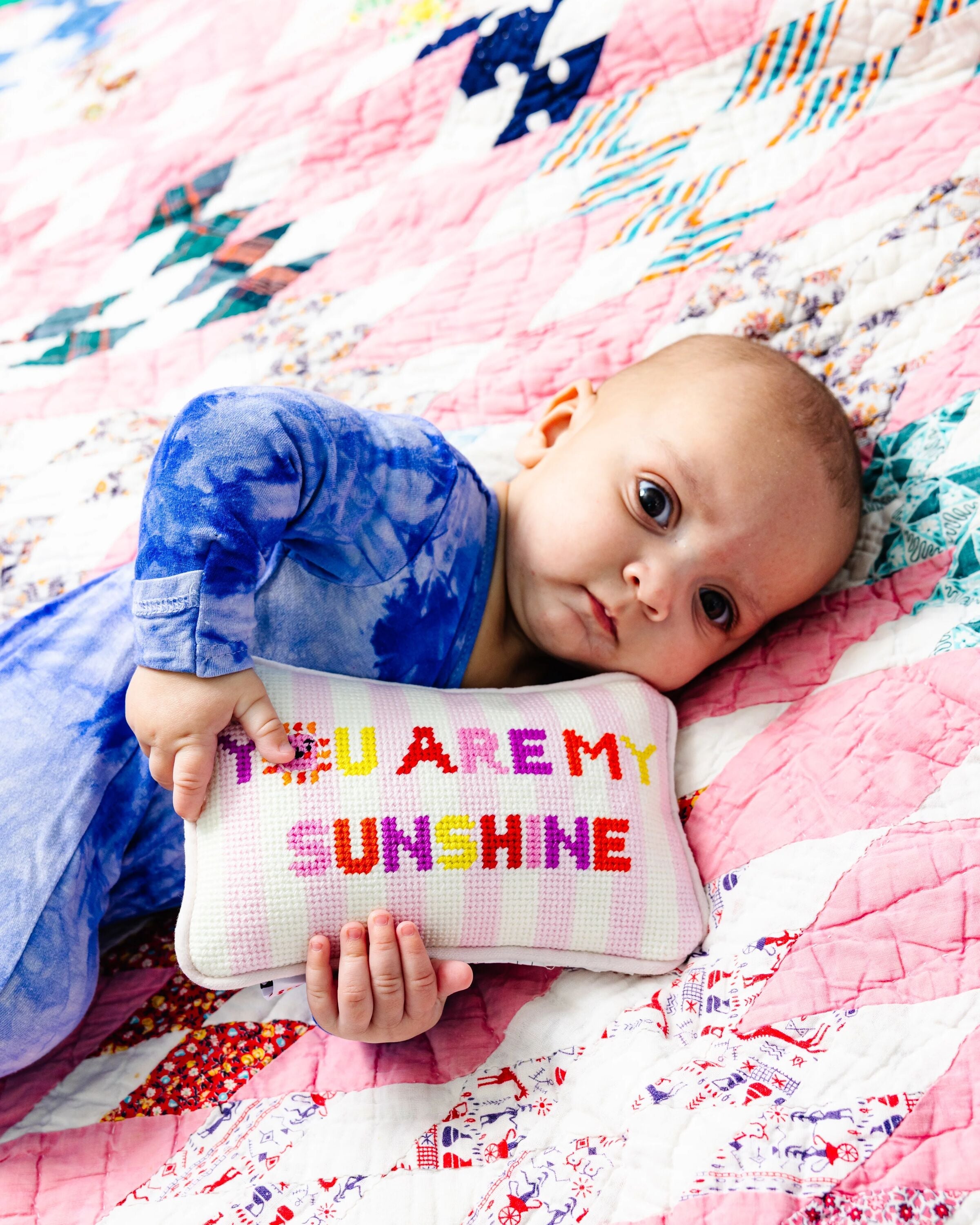 You Are My Sunshine Mini Needlepoint Pillow - image 3