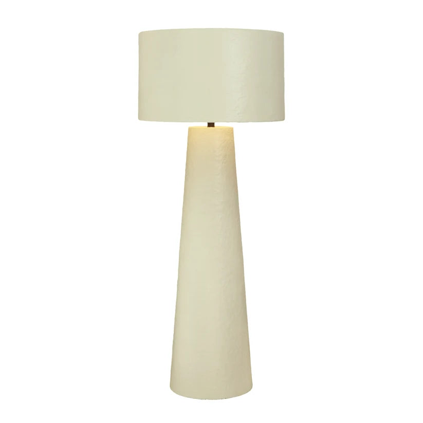 Yala Cream Papier Mache Floor Lamp