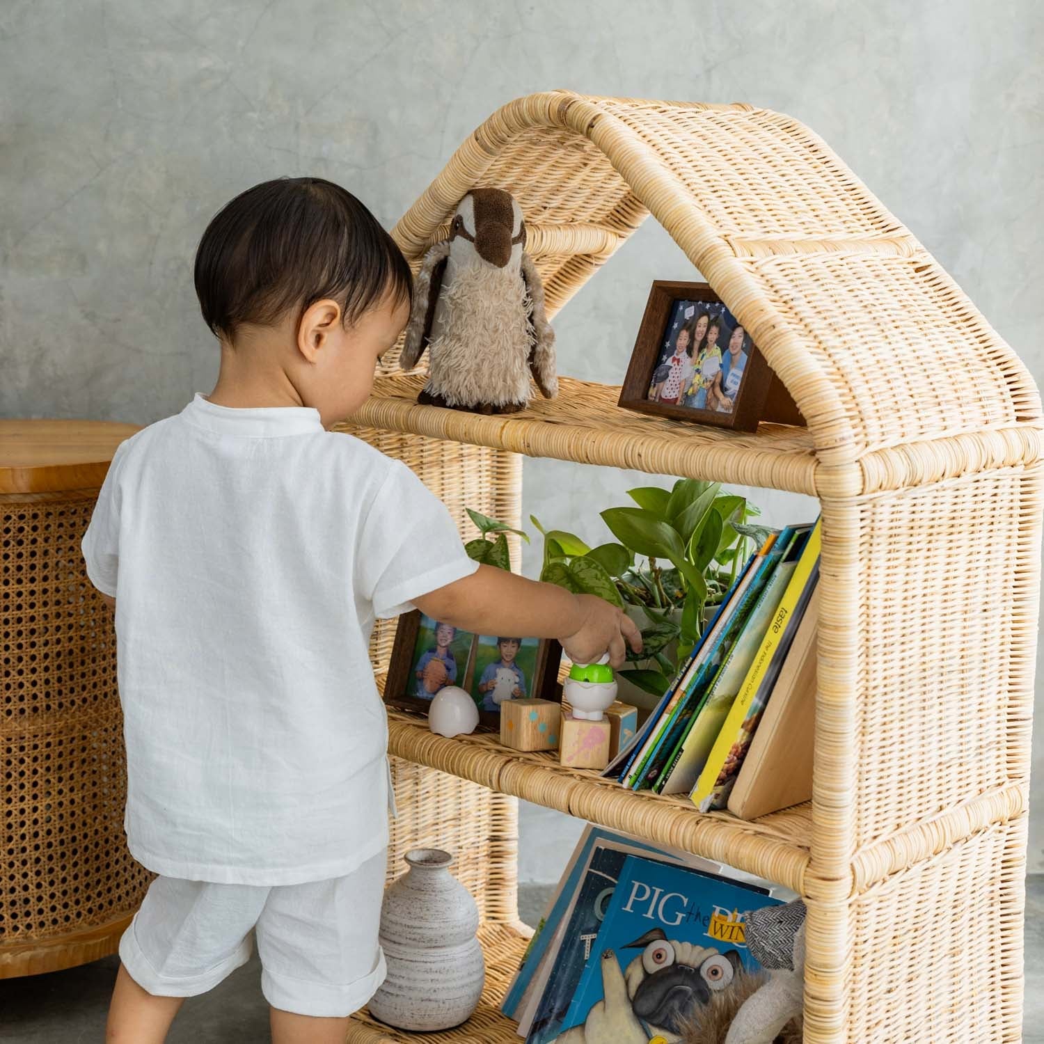 Rattan House Shelf - image 3
