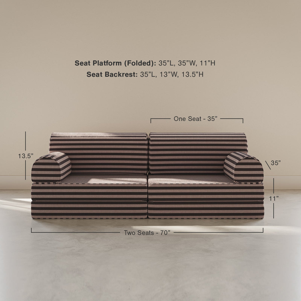 Bennett Seat - Taupe and Sable - image 5