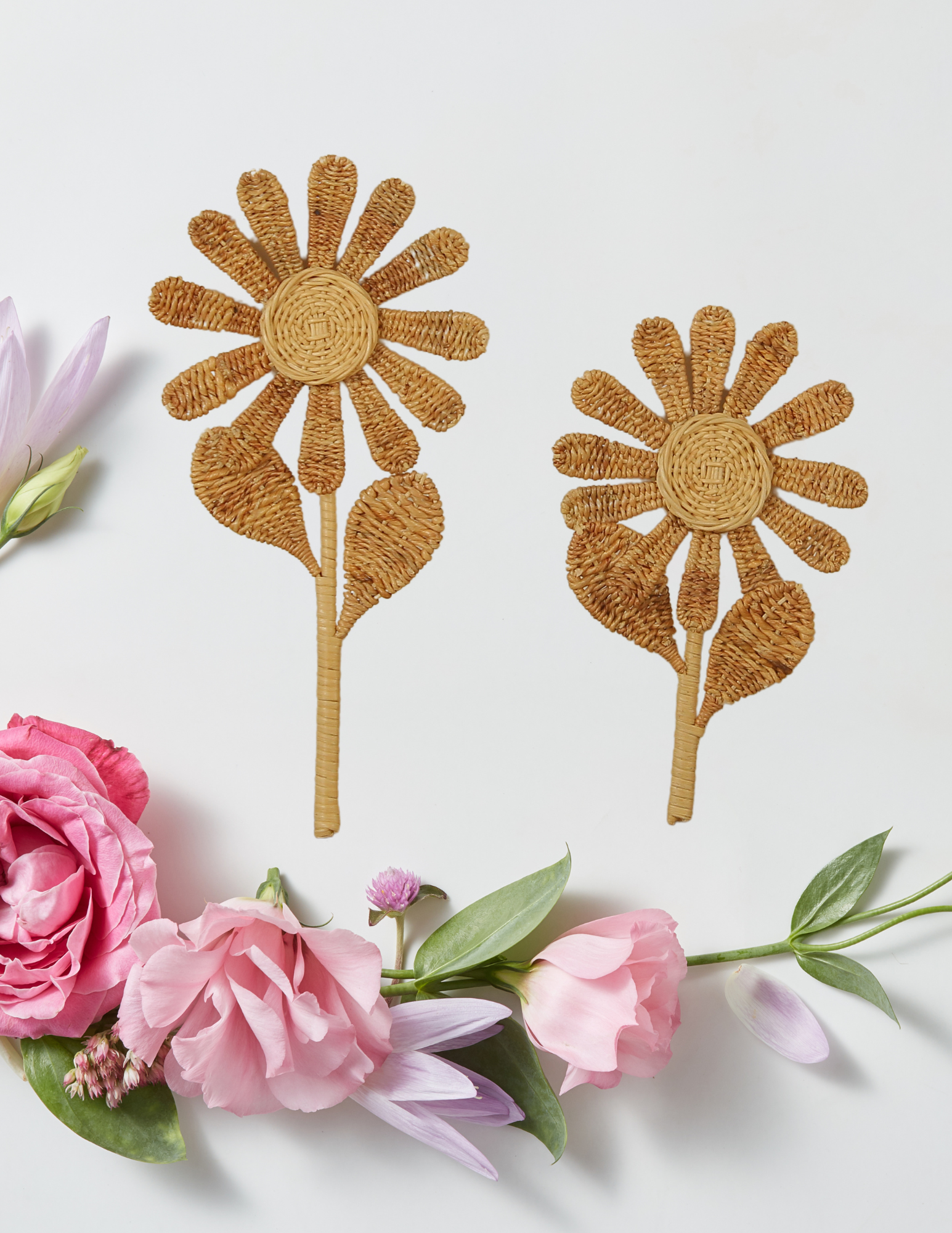 Rattan Flower Stem Wall Art - image 3