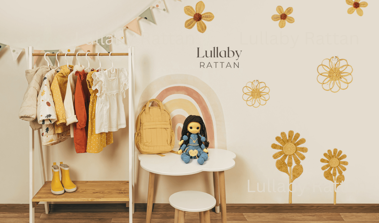 Rattan Daisy Wall Decor - image 3