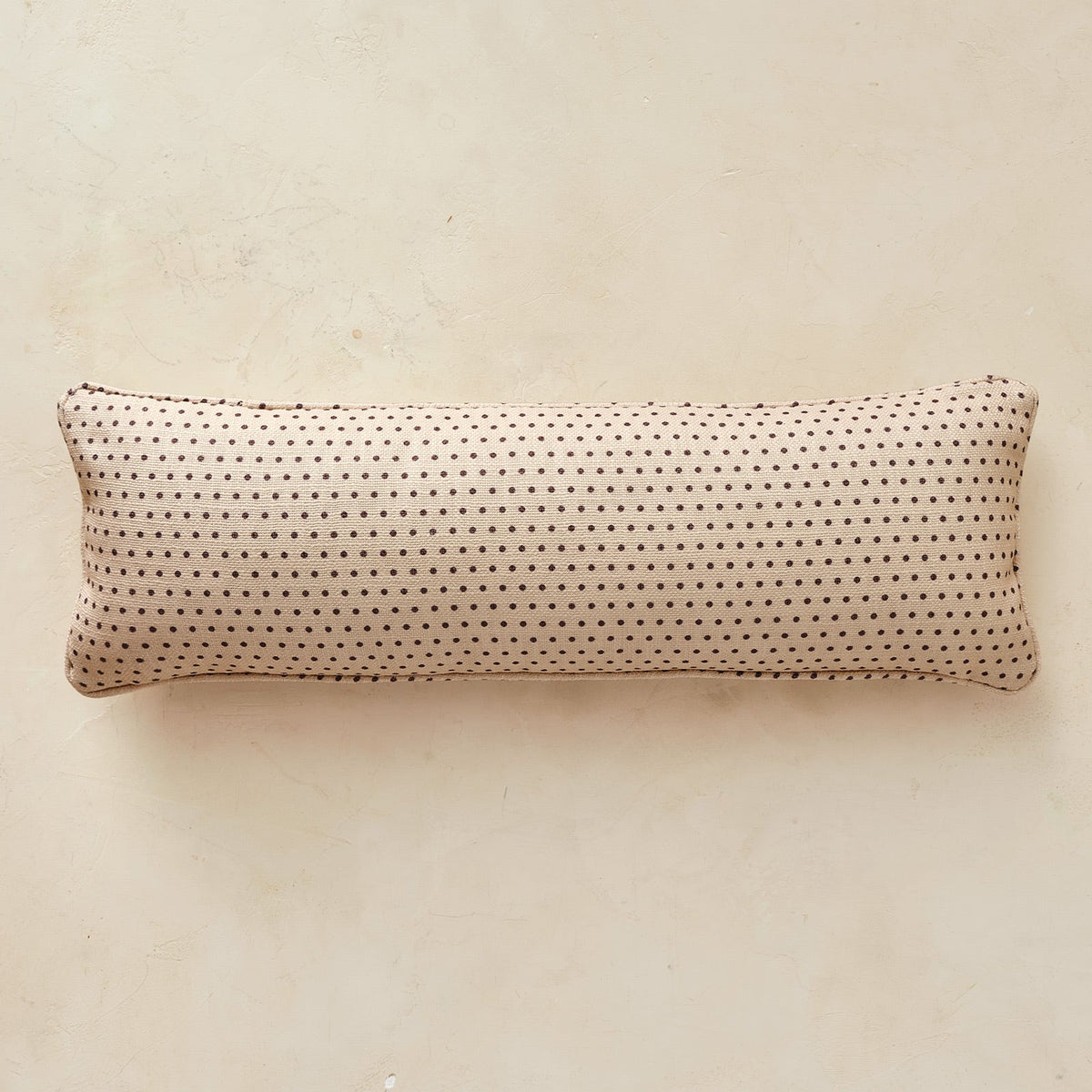 Swiss Dot Lumbar Pillow - Wheat and Mocha
