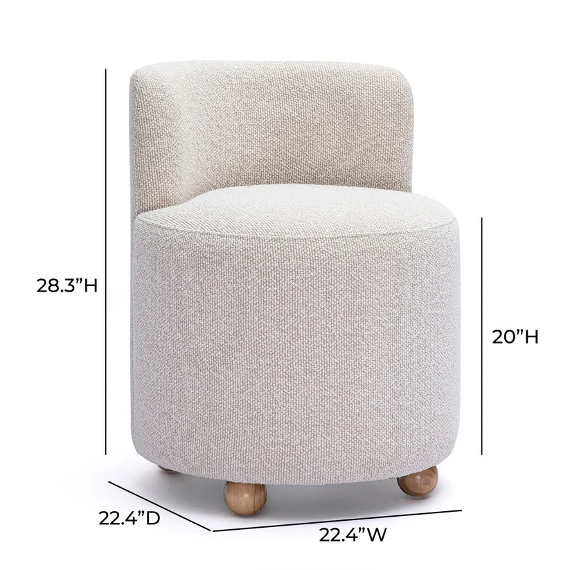 Hakuna Cream Performance Boucle Desk Chair - image 5