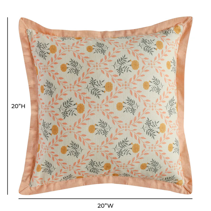 Dolce Blush Pink Natural Cotton Throw Pillow - image 4