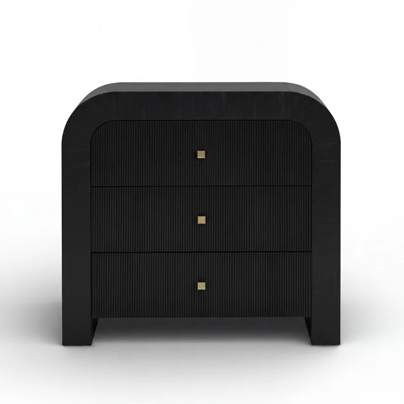 Hump Arched 3-Drawer Bedside Chest
