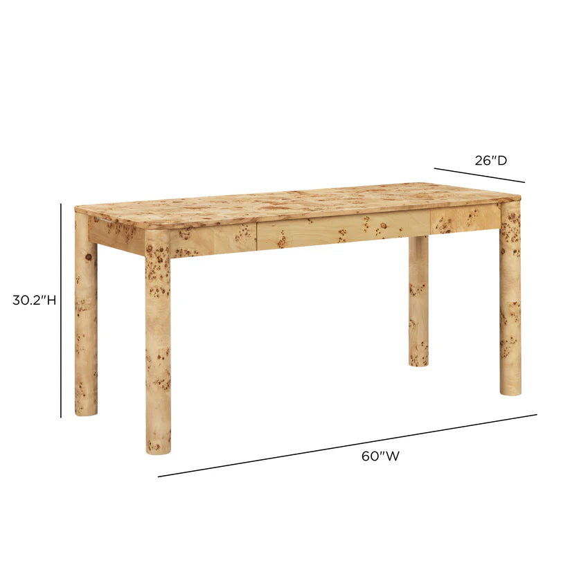 Berri Natural Burl Work Desk - image 4