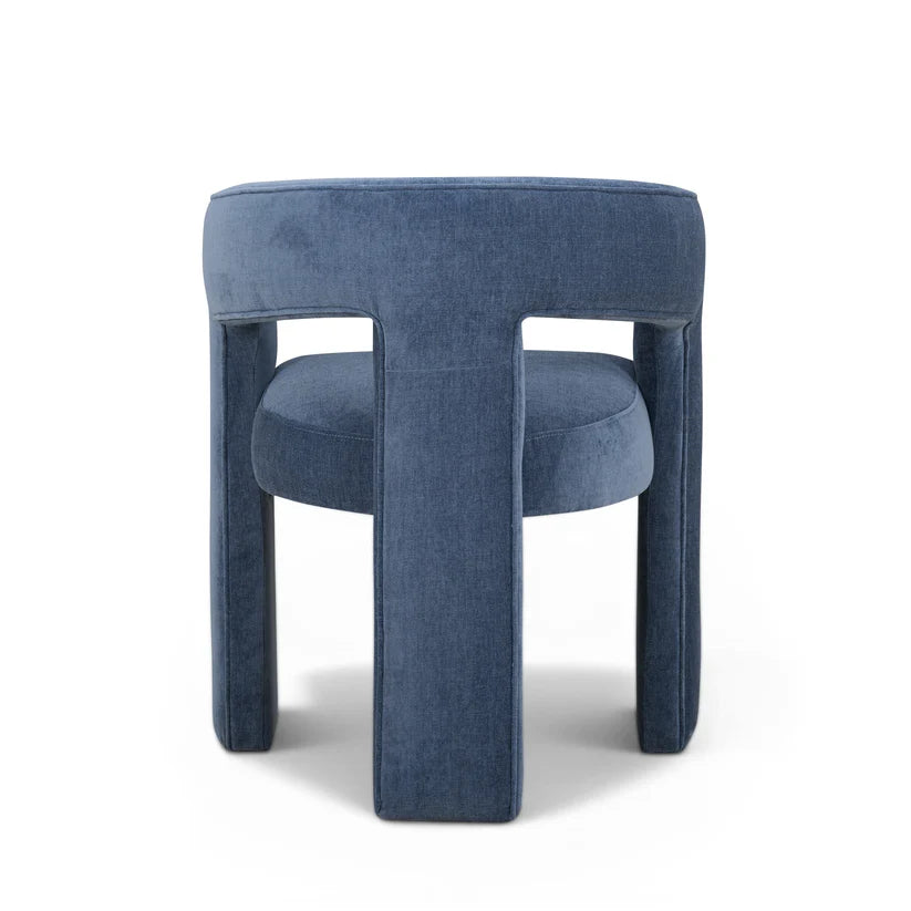 Malone Denim Blue Performance Fabric Dining Chair - image 3