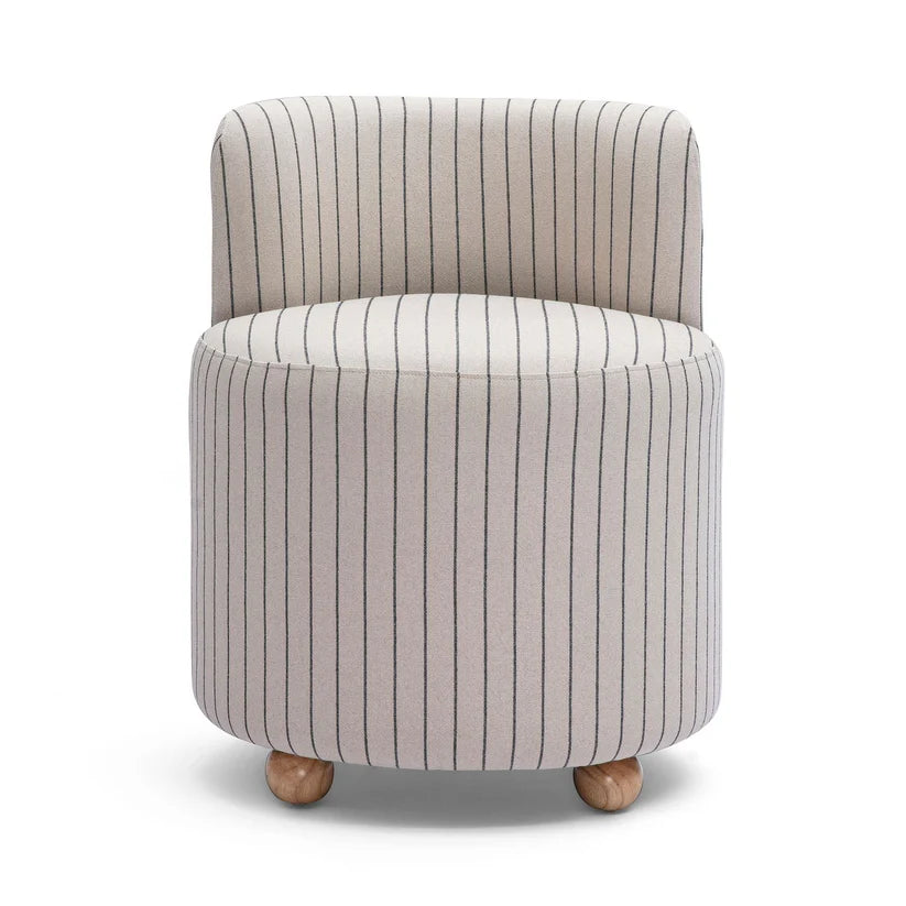 Hakuna Black and White Striped Linen Desk Chair - image 3