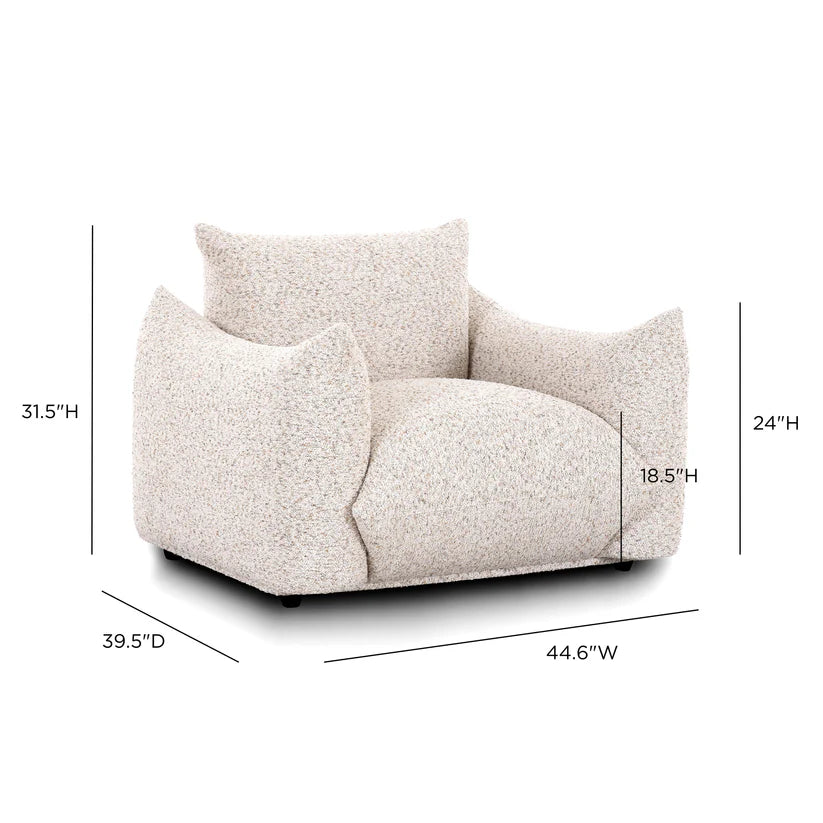 Saint Tropez Nubby Fabric Armchair in Sand - image 4