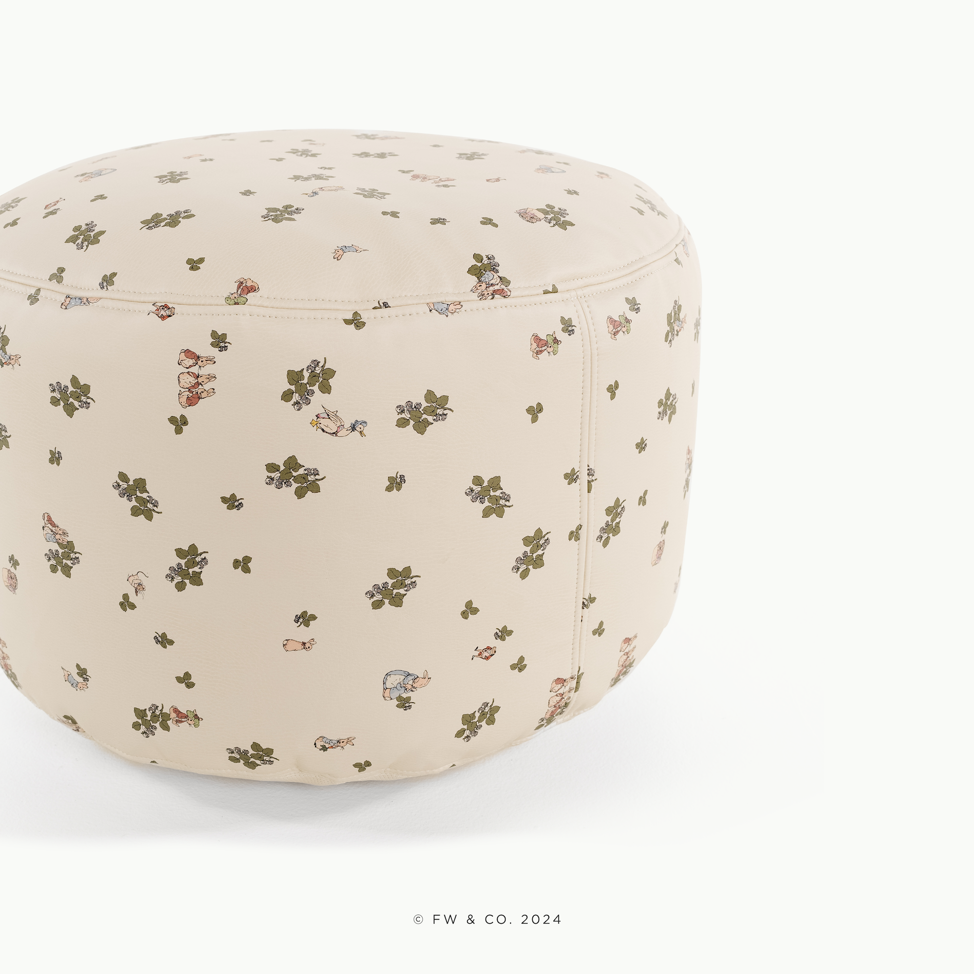 Vegan Leather Pouf - Circle or Square - image 12