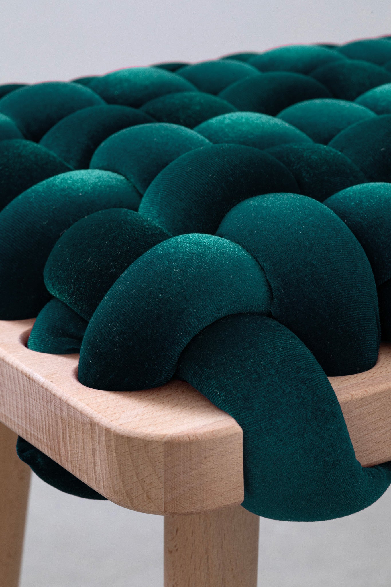 Velvet Woven Bench - Blue - image 3