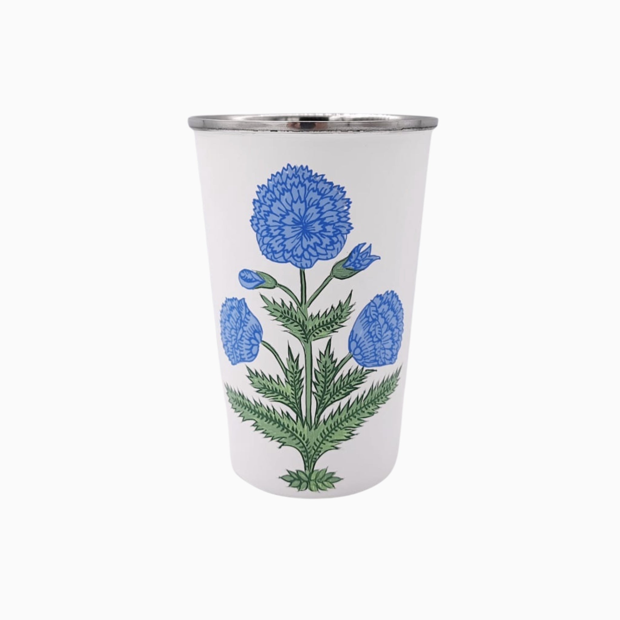Poppy Blue Tall Enamelware Tumblers - Set of 4 - image 3