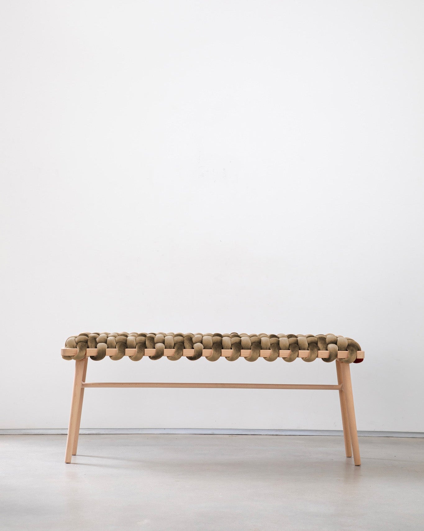Velvet Woven Bench - Brown - image 5