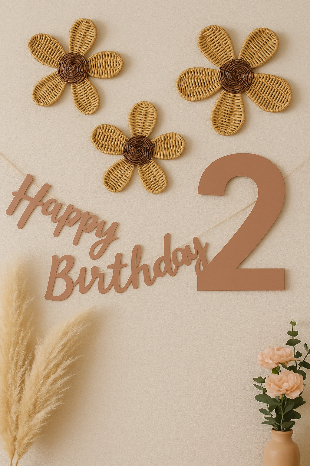 Rattan Daisy Wall Decor - image 6