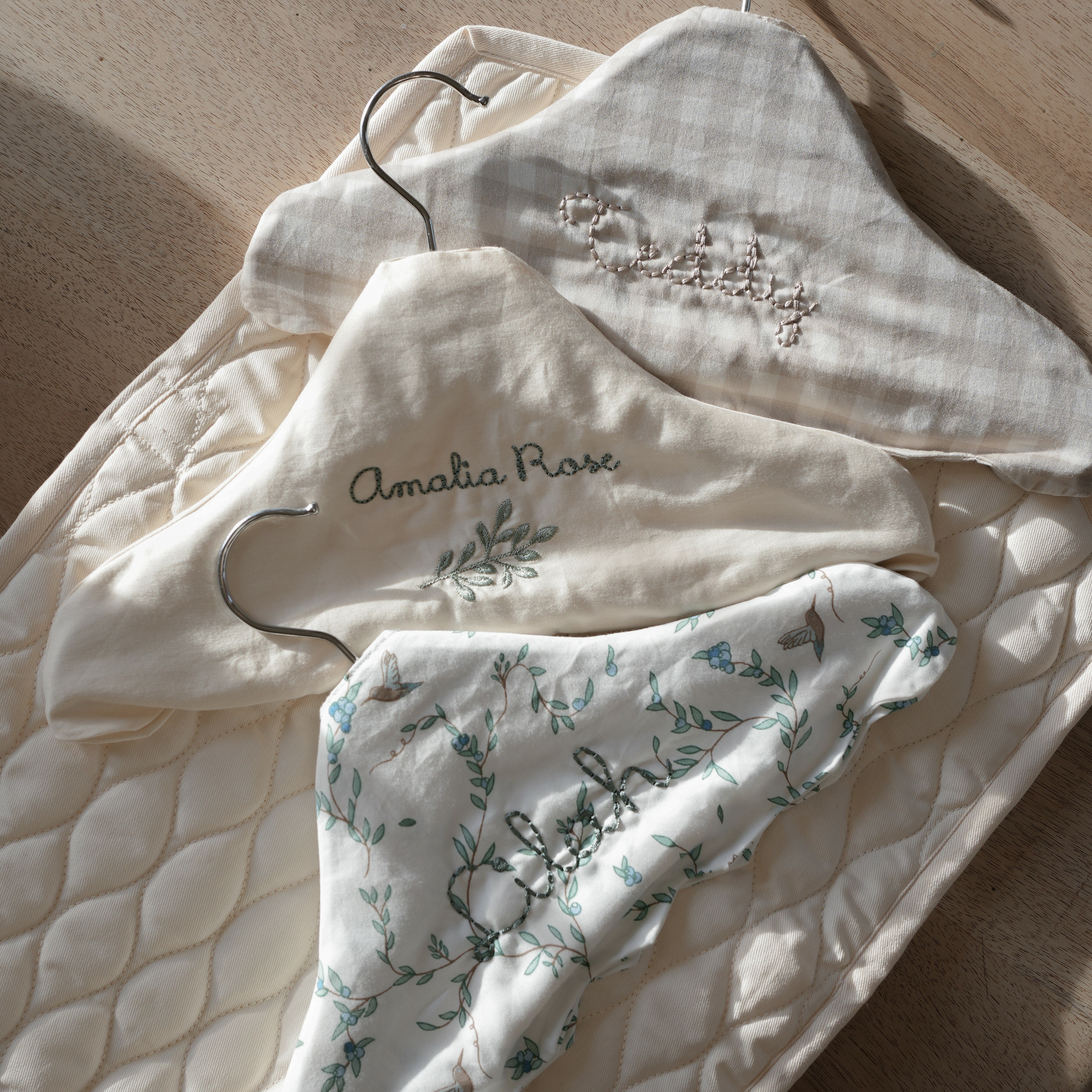 Children's Hanger - Beige Gingham - image 4