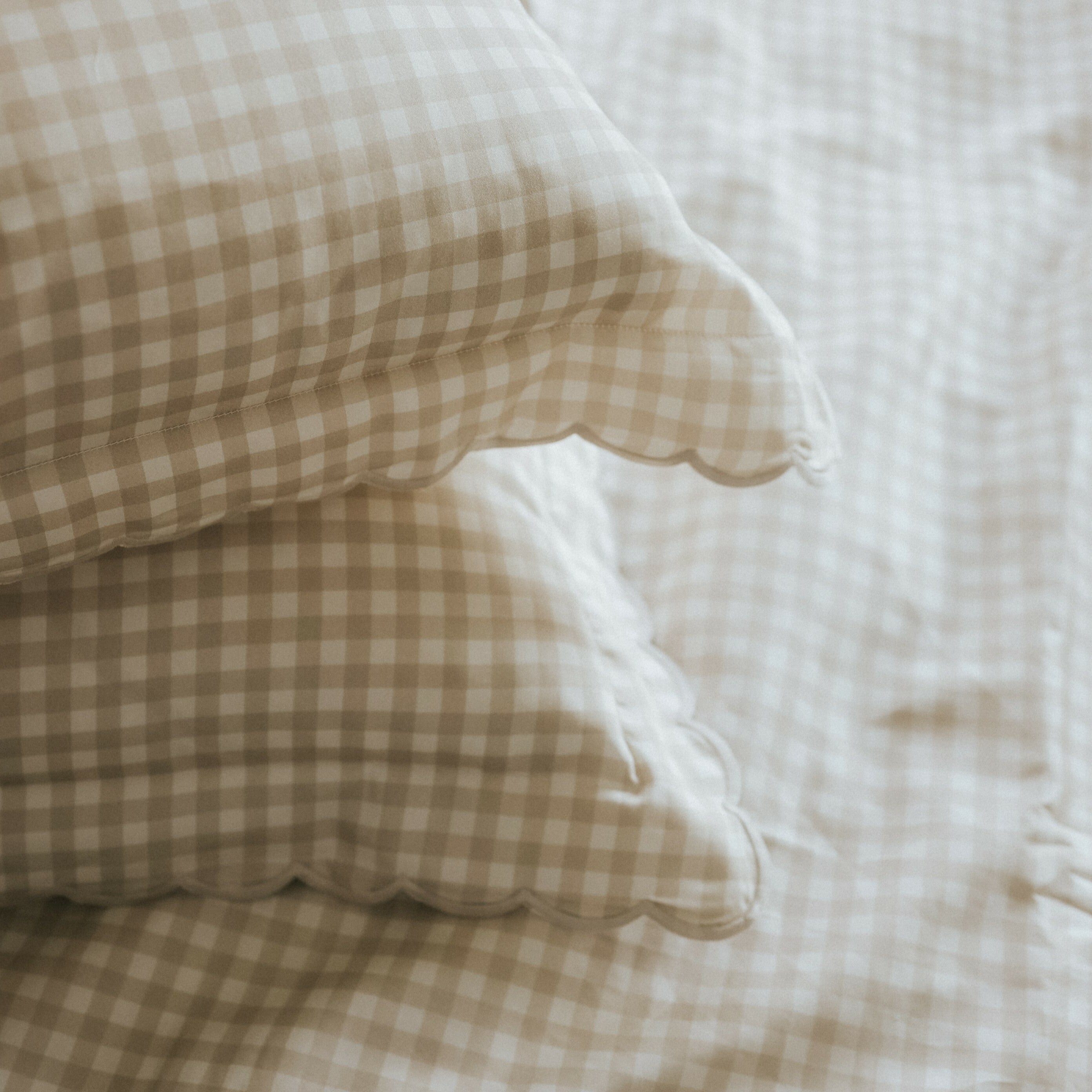 Picnic Gingham Standard Pillowcase Set - Beige - image 3