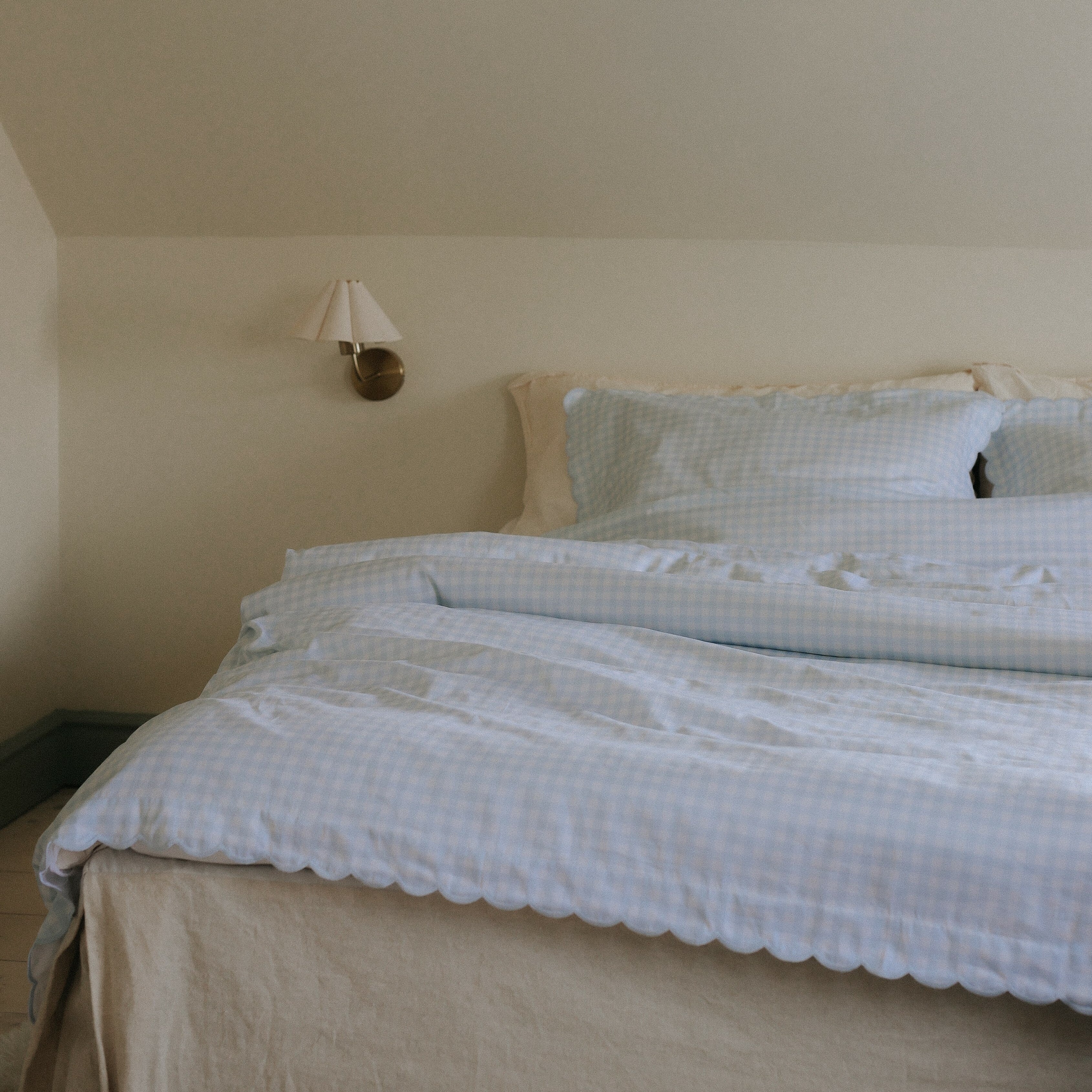 Picnic Gingham Full/Queen Duvet Cover - Blue - image 3