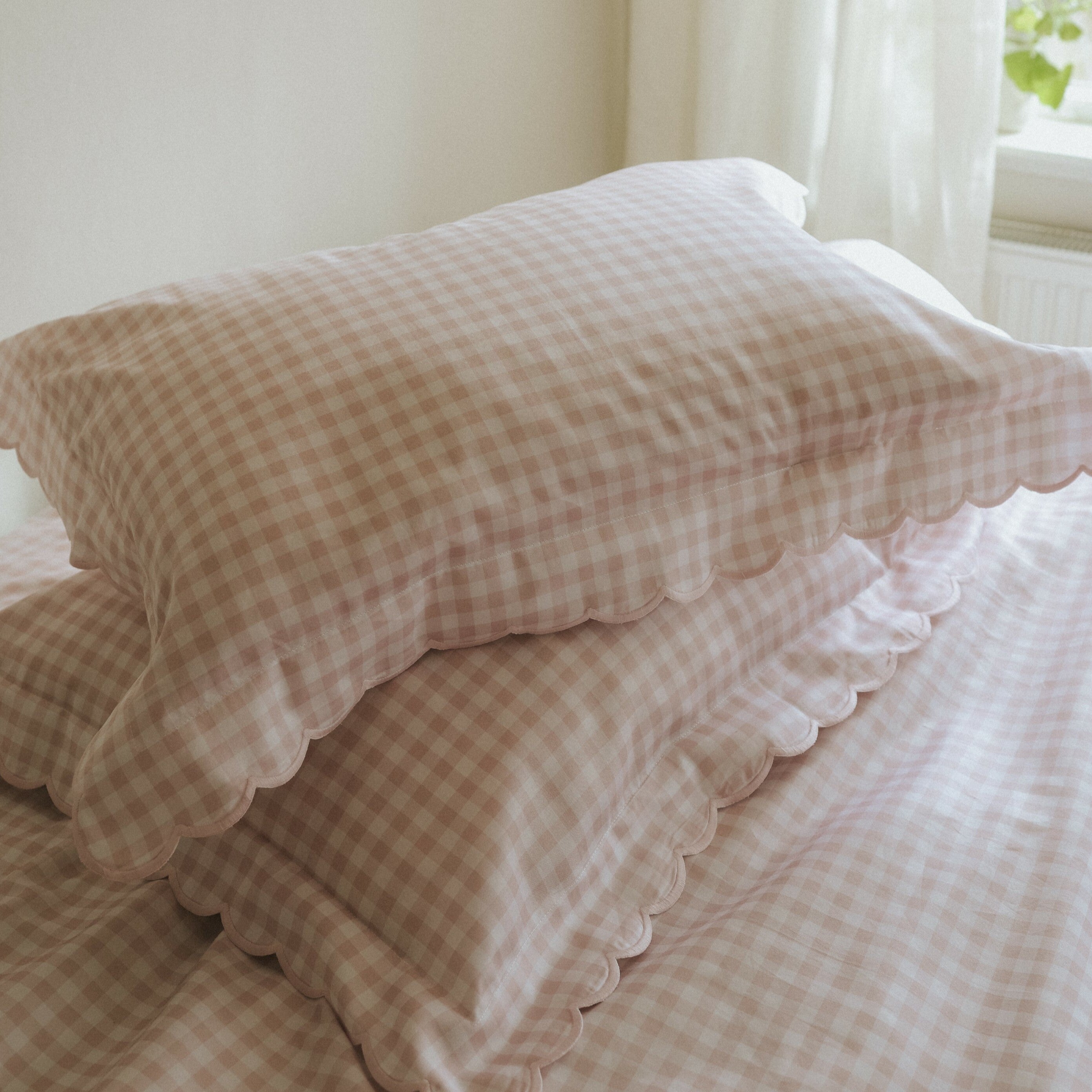 Picnic Gingham Full/Queen Duvet Cover - Pink - image 3