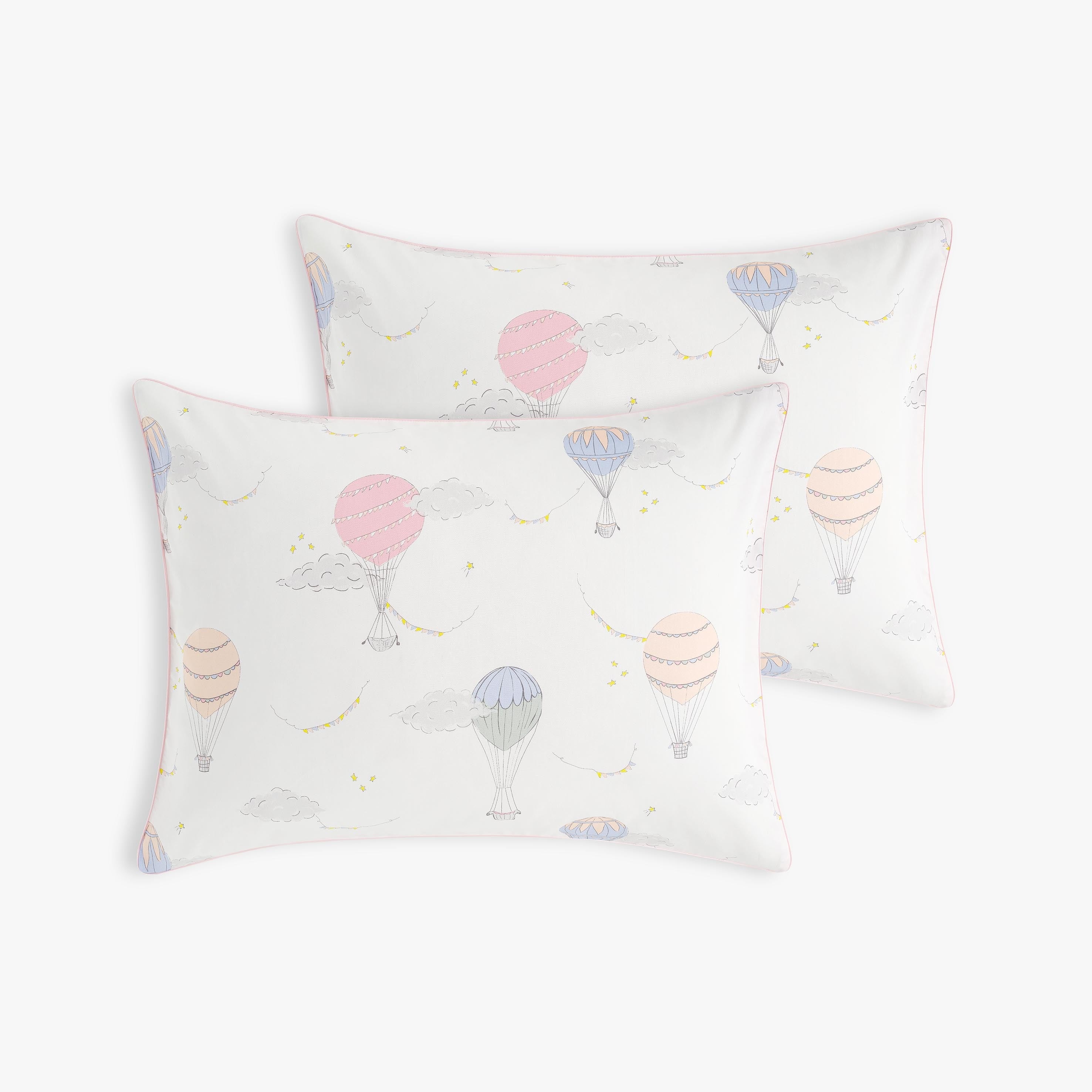 touch-the-sky-standard-pillowcase-set-pink — designer-curated piece for kids' rooms by Lauren Behfarin, Little Room Supply - image 1