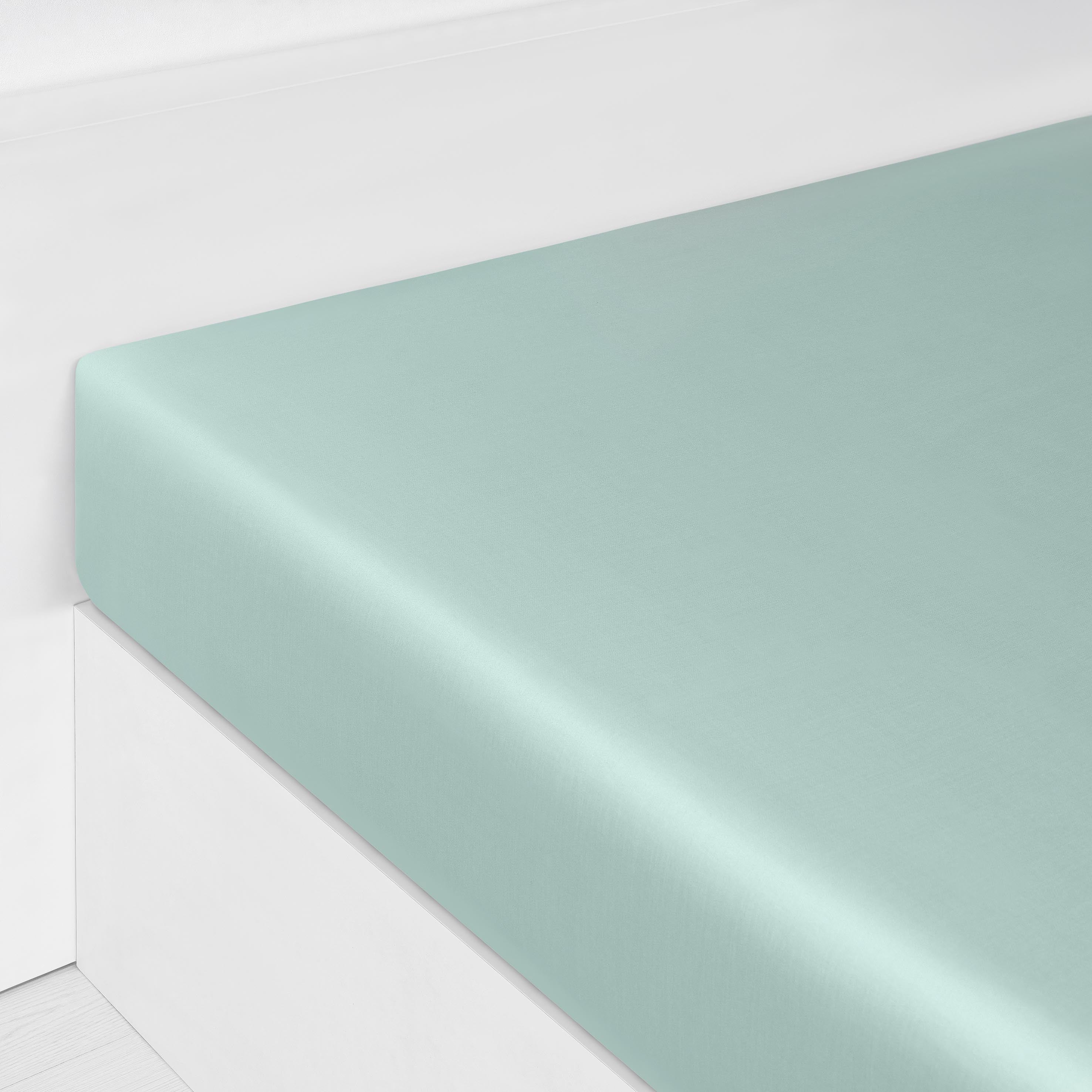 Solid Fitted Sheet - Aqua