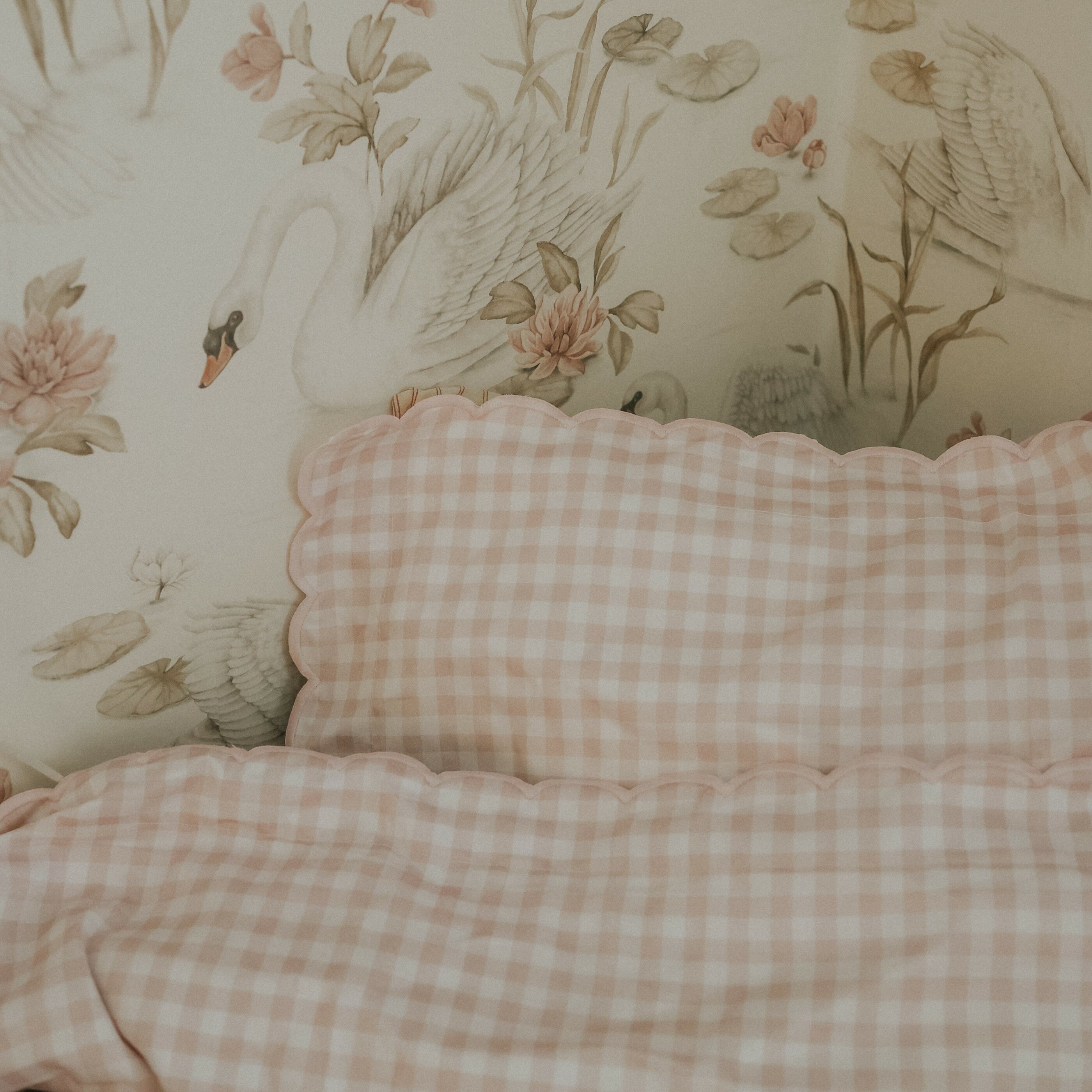 Picnic Gingham Full/Queen Duvet Cover - Pink - image 4