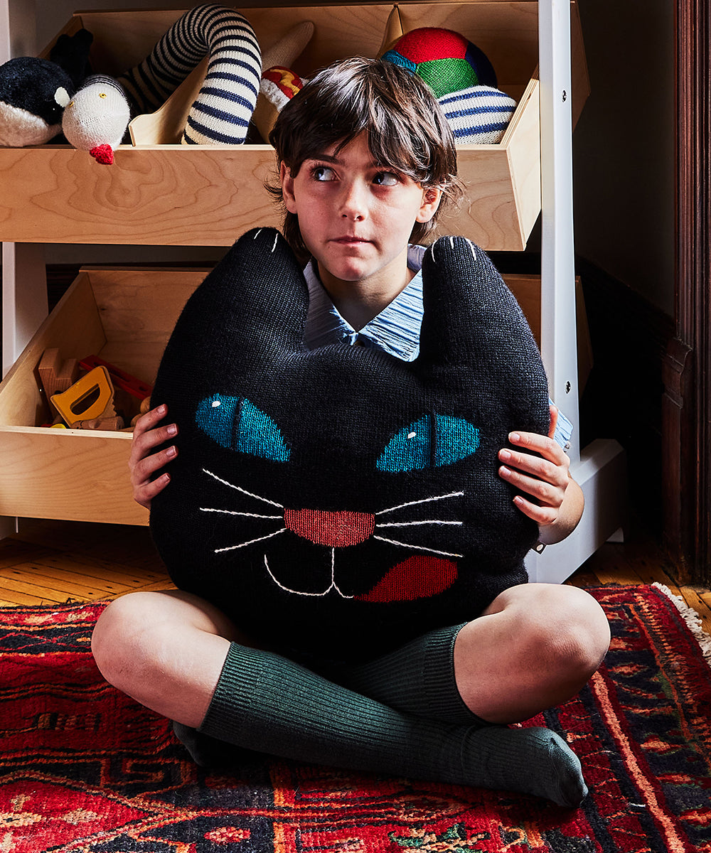 Black Cat Pillow