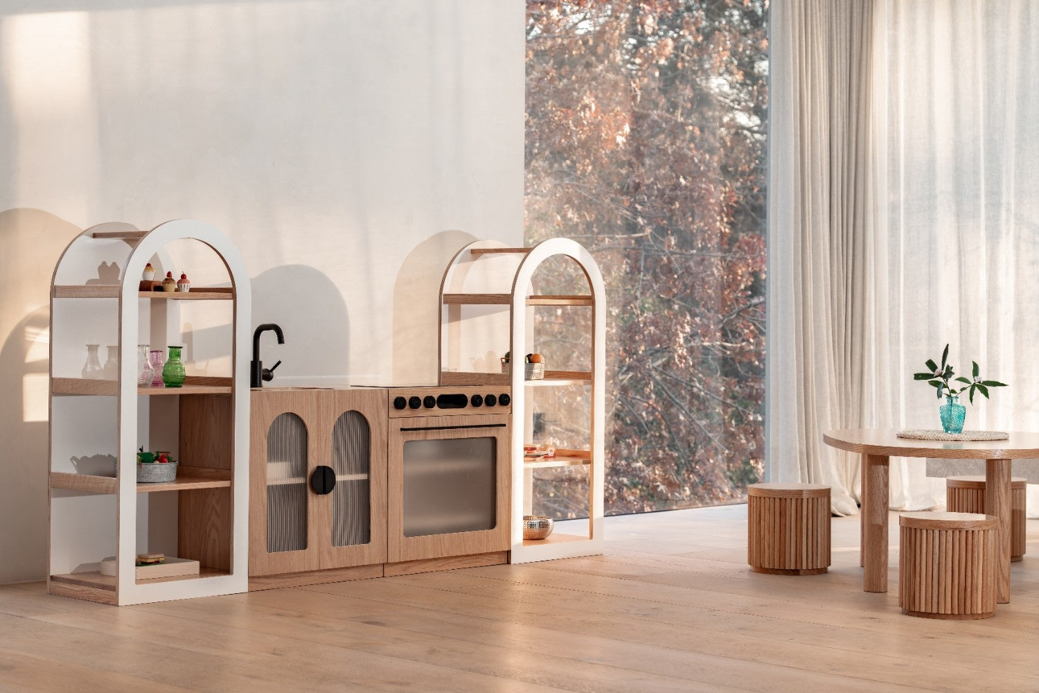 Arched Shelf 4-Tier Open Storage - White - image 8