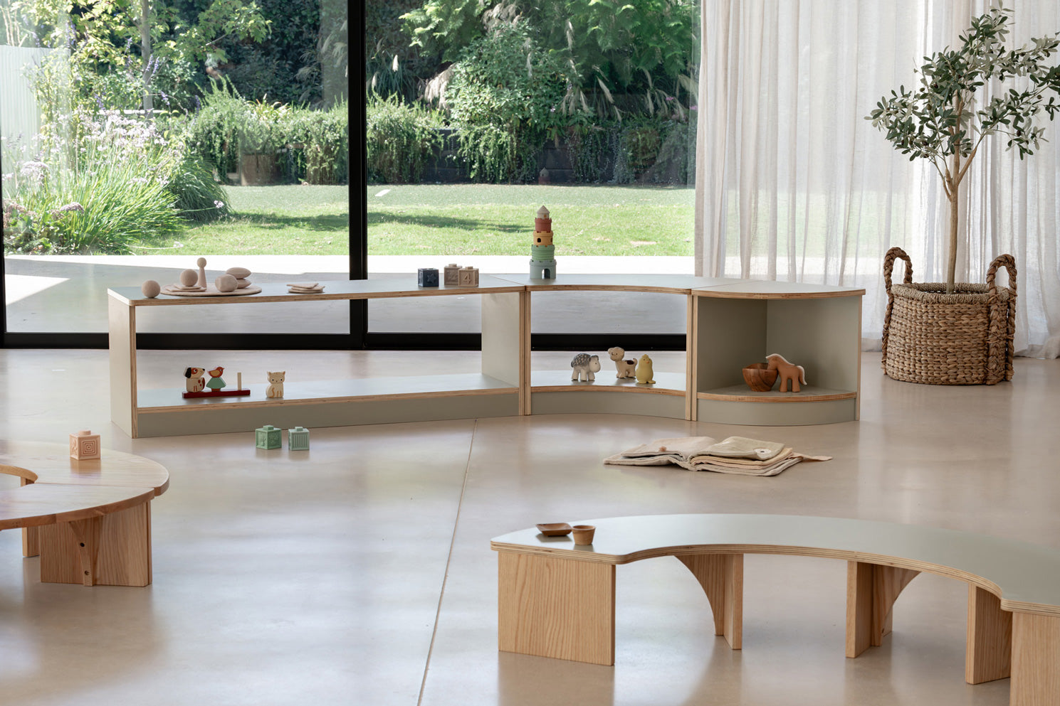 Modular 3 Piece Storage Set - Sage