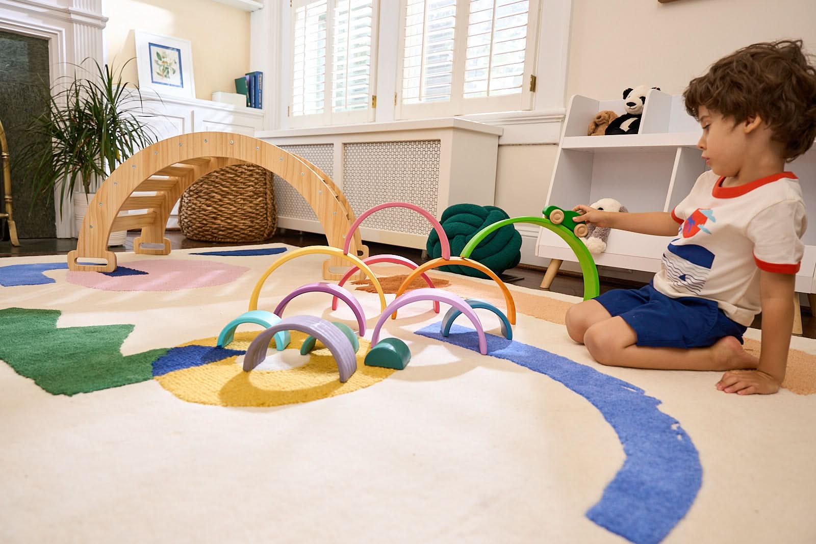 Wooden Rainbow Stacker Blocks - image 4