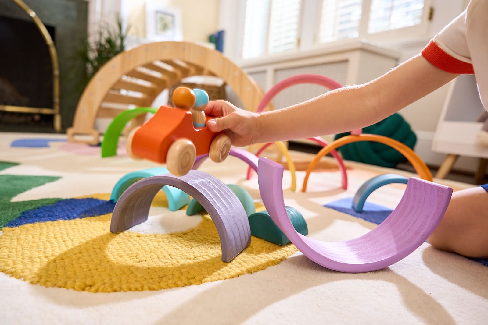 Wooden Rainbow Stacker Blocks - image 3